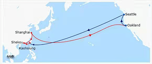 CMA CGM達(dá)飛輪船航線